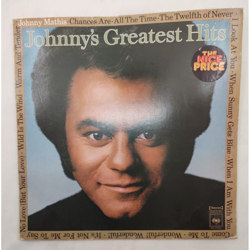 Johnny Mathis - Johnny’s Greatest Hits LP CBS SBP 237003 Australia Stereo